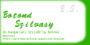 botond szilvasy business card